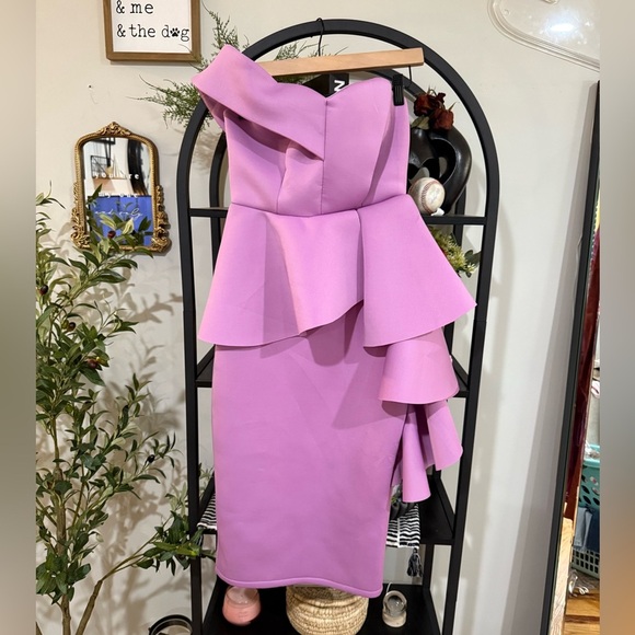 karolina One-Shoulder Lavender Dress size medium - Picture 1 of 10